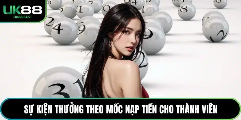 Sự kiện thưởng theo mốc nạp tiền cho thành viên